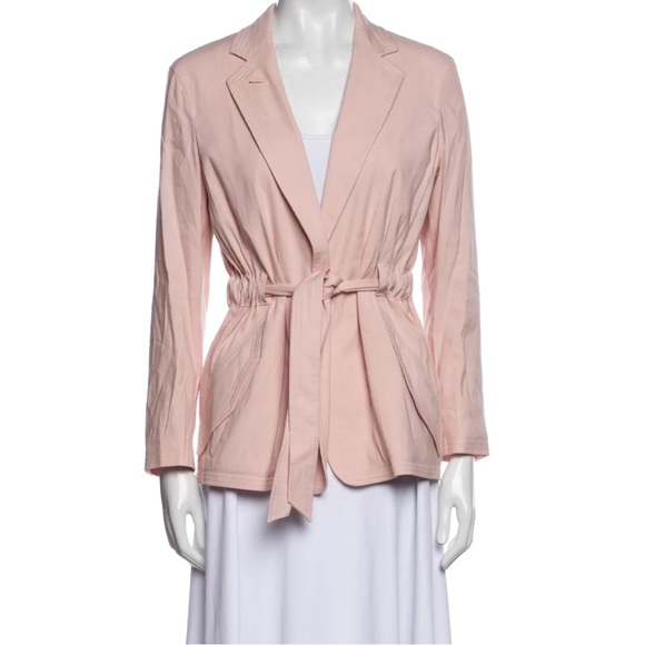 Rag & Bone S Linen Blazer Short Trench Coat Pastel Pink Easter Spring Jacket - Picture 14 of 14